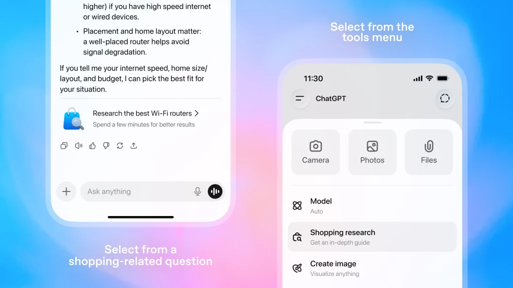 ChatGPT Shopping Research AI Product Comparison