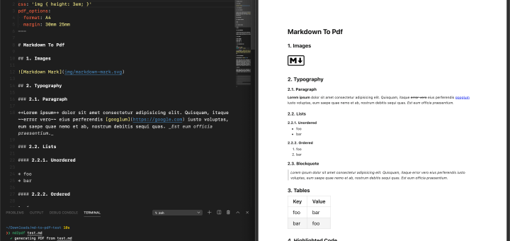 md-to-pdf RCE, Markdown Command Injection