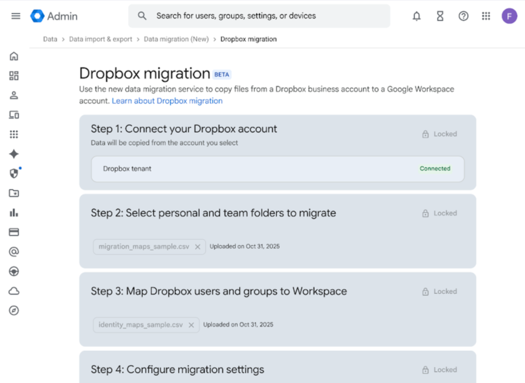 Google Drive Dropbox Migration Workspace Data Transfer