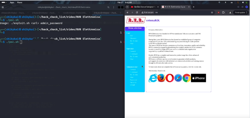 RVR Elettronica Auth Bypass, Broadcast Hardware Flaw