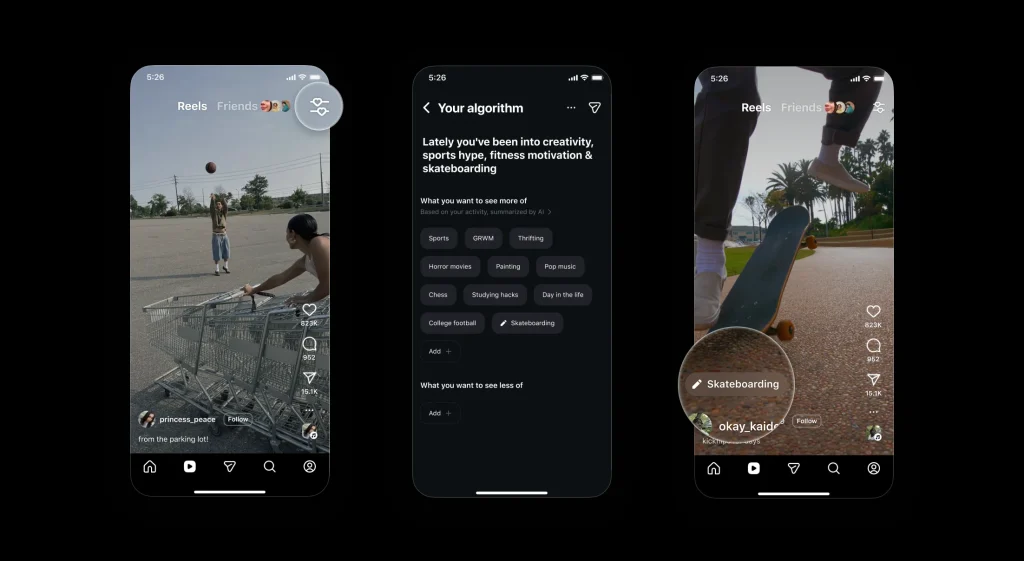 Instagram Your Algorithm, Reels Personalization