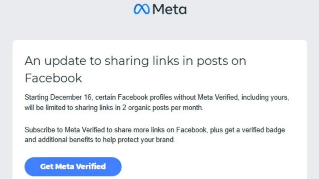 Meta Paid Link Sharing, Facebook Two-Link Limit