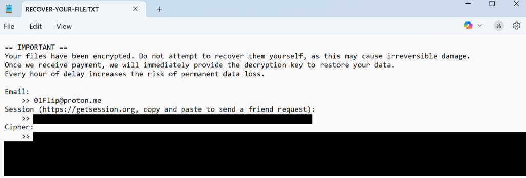 01flip Rust Ransomware, Cross-Platform APAC