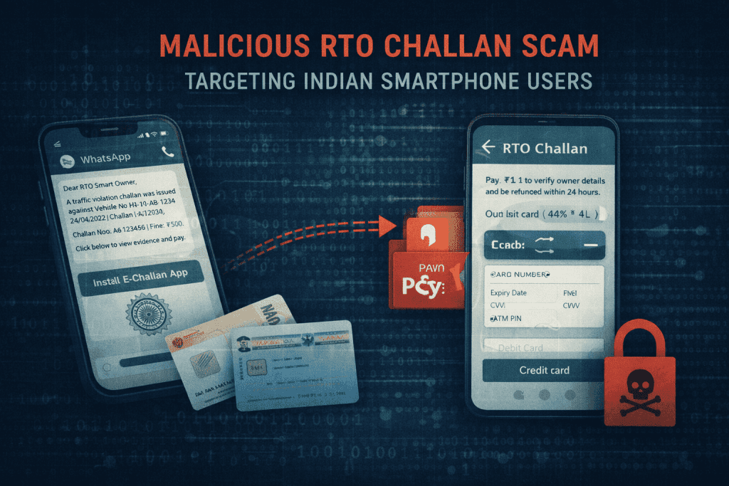 RTO Challan Malware, Indian Mobile Fraud