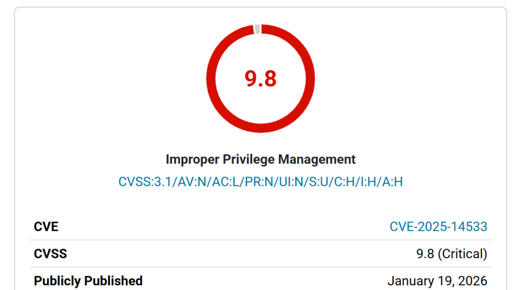 ACF Extended Vulnerability CVE-2025-14533