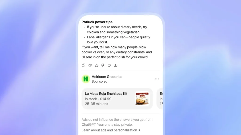 ChatGPT Go ads pilot
