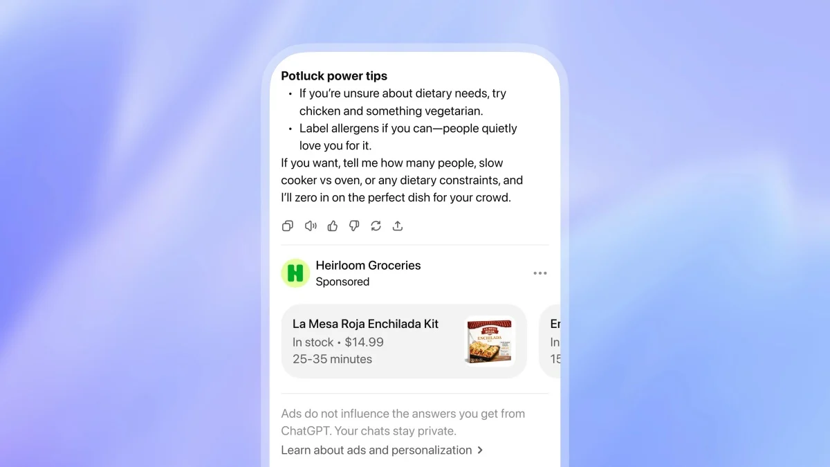 ChatGPT Go ads pilot
