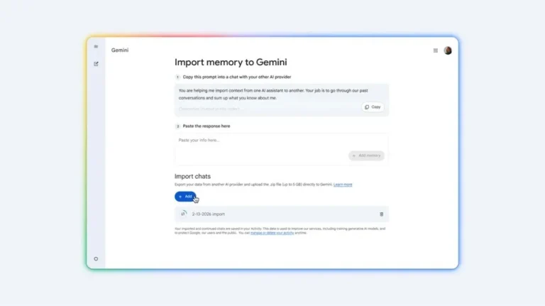 Google Gemini Memory Import