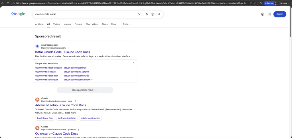 Claude Code Malvertising Amatera Malware