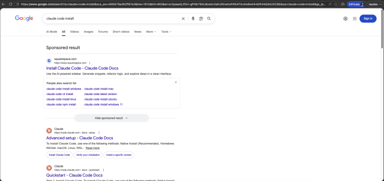 Claude Code Malvertising Amatera Malware