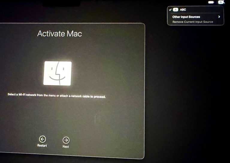 MacBook M5 factory reset bug