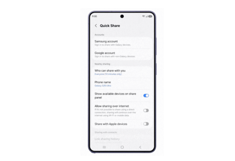 Samsung Quick Share AirDrop