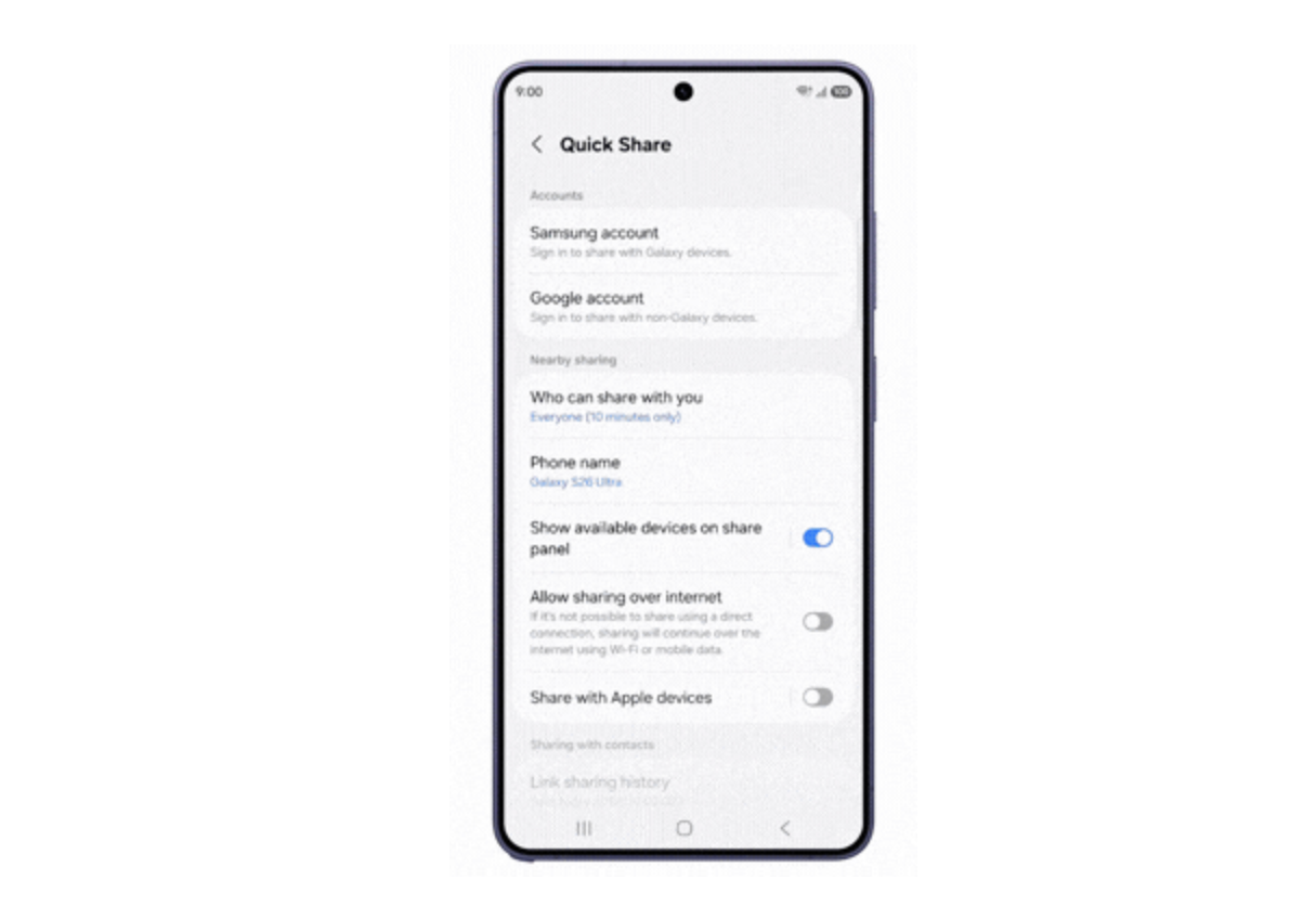 Samsung Quick Share AirDrop