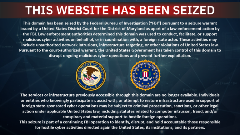 Iranian Cyberwarfare DOJ Domain Seizure