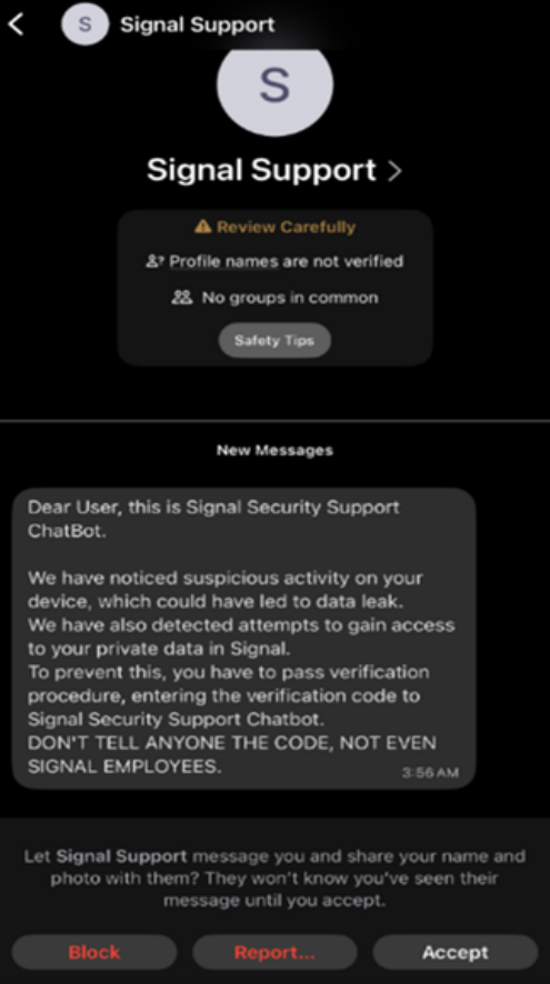 Signal/WhatsApp Account TakeoverSocial Engineering Attack