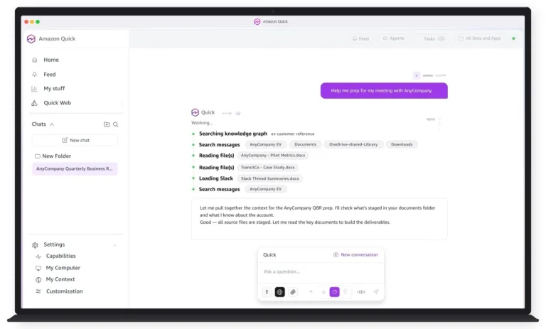 Amazon Quick AI assistant