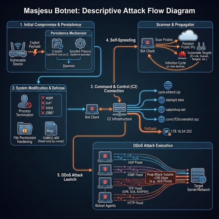Masjesu Botnet IoT DDoS Protection