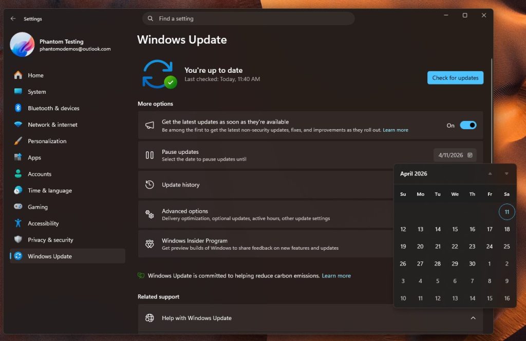 Windows 11 Update Deferral