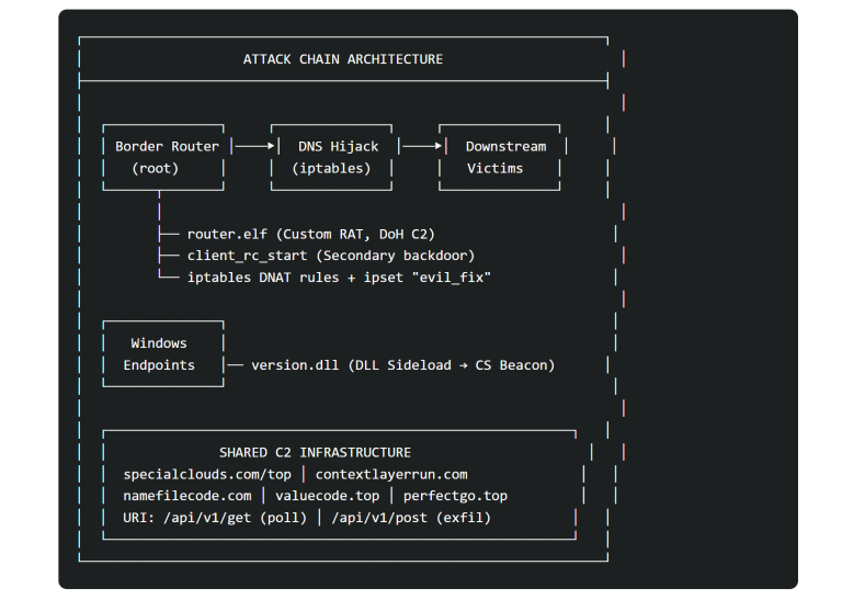 custom Linux router implant router DNS hijacking