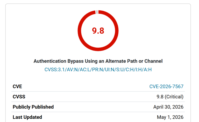 WordPress Account Takeover CVE-2026-7567