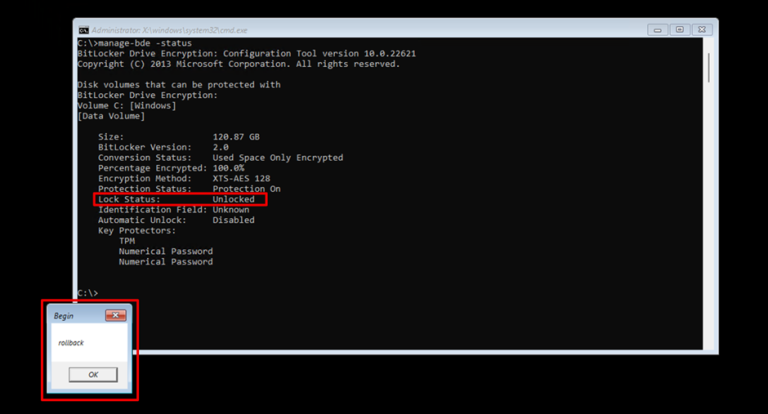 BitUnlocker PoC BitLocker Downgrade Attack
