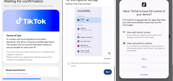 Rokarolla Android banking trojan executing a device takeover