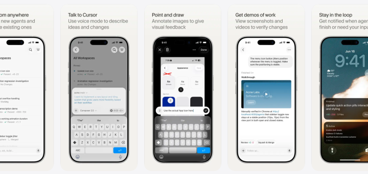 Cursor iOS beta app interface for remote AI coding