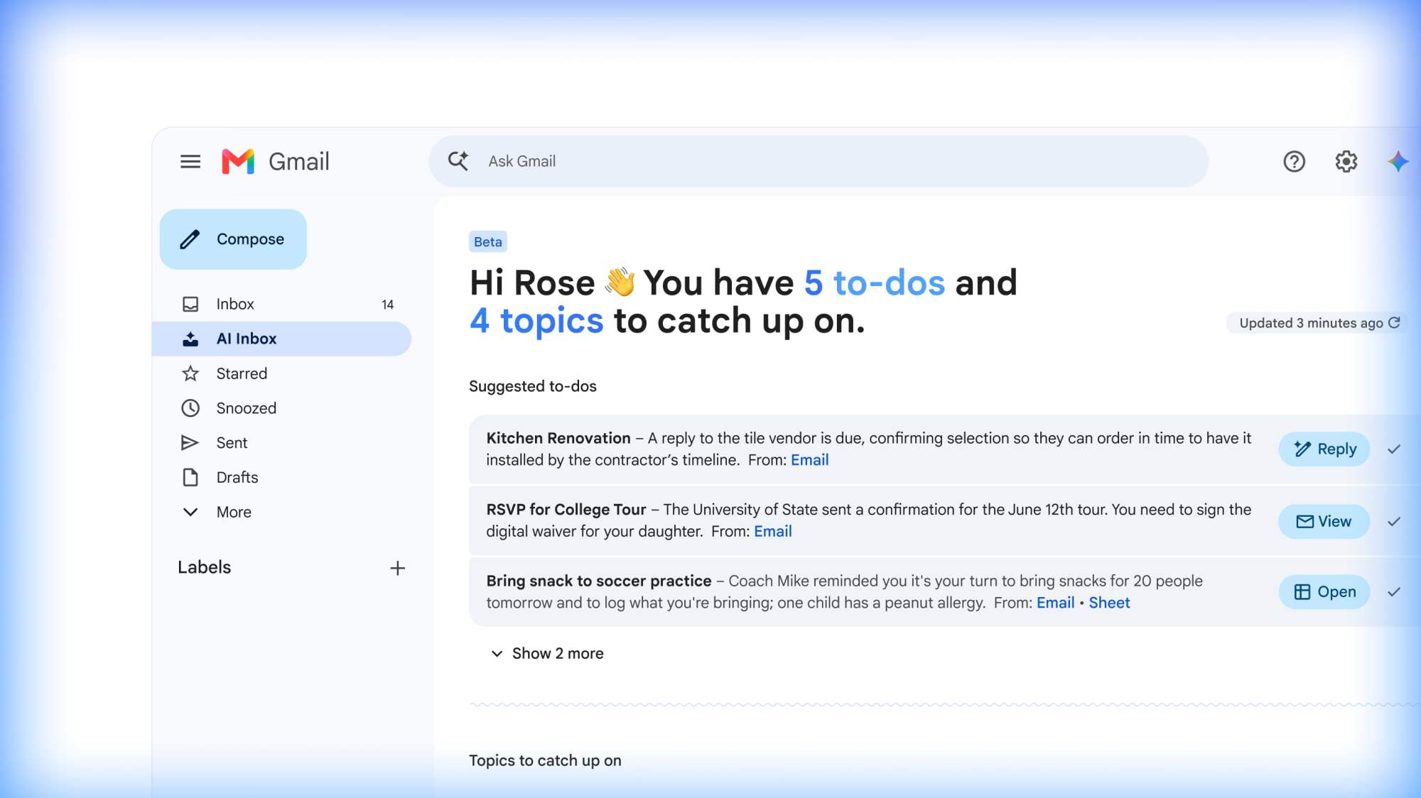 Google launches AI powered Gmail Live voice search in beta