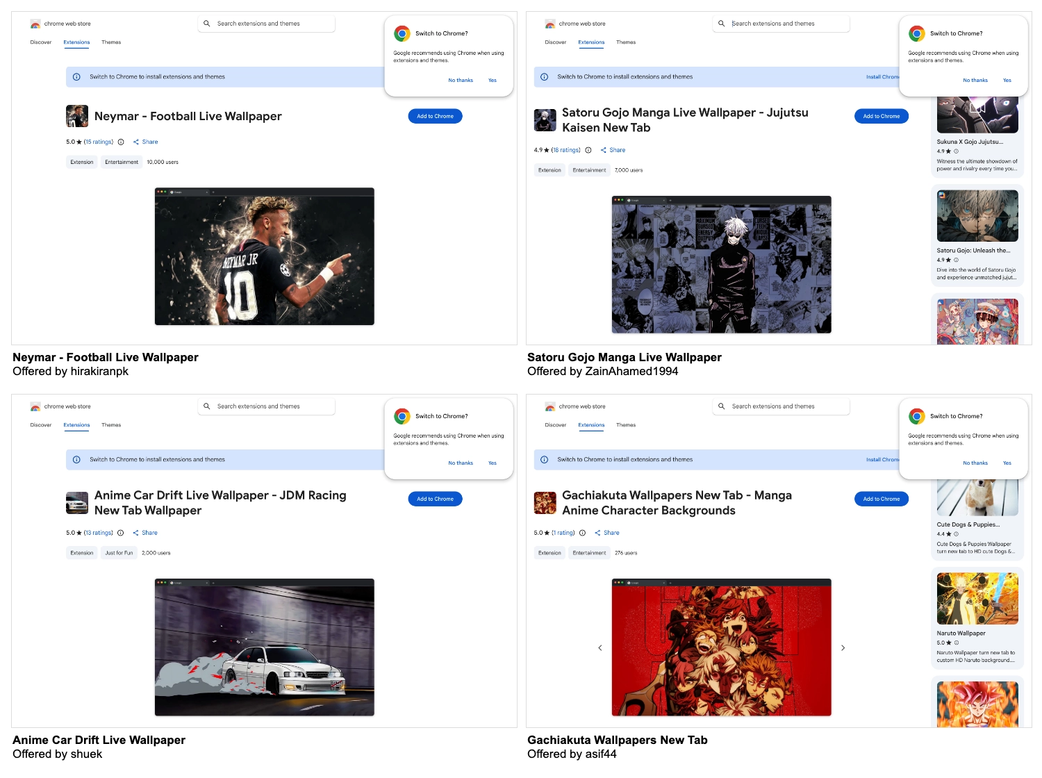 Chrome live wallpaper extensions used to fake ad traffic