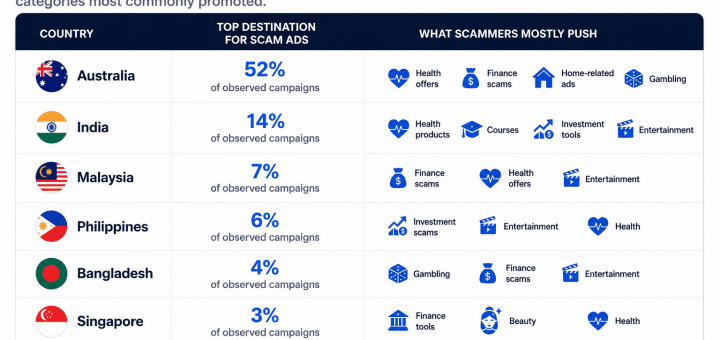APAC malvertising scam campaigns Meta advertising platforms