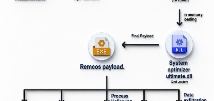 Remcos RAT delivered by a steganographic loader hidden in a bitmap image