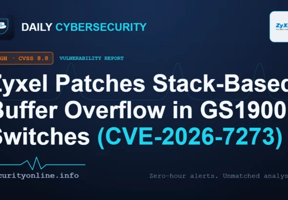 Zyxel GS1900 vulnerability stack-based buffer overflow CVE-2026-7273 switch