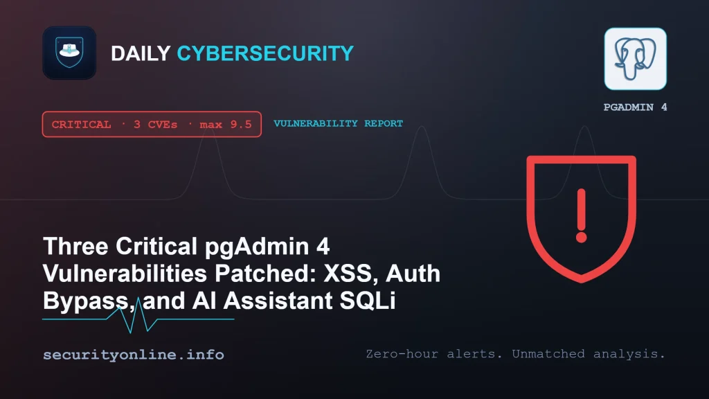 pgAdmin 4 vulnerabilities CVE-2026-12046 stored XSS and RCE in PostgreSQL admin tool