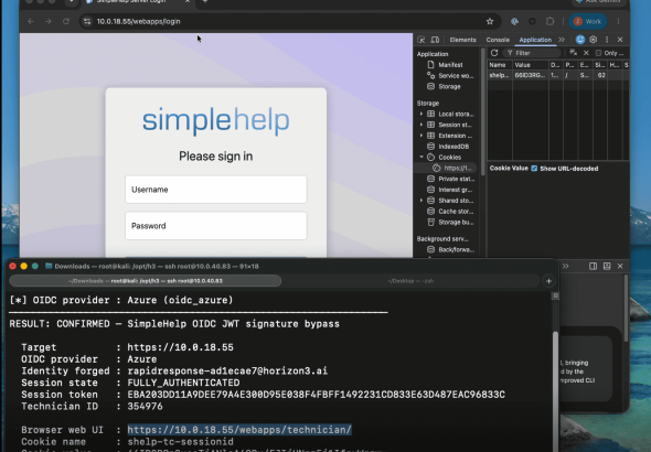 SimpleHelp authentication bypass, OIDC authentication flow