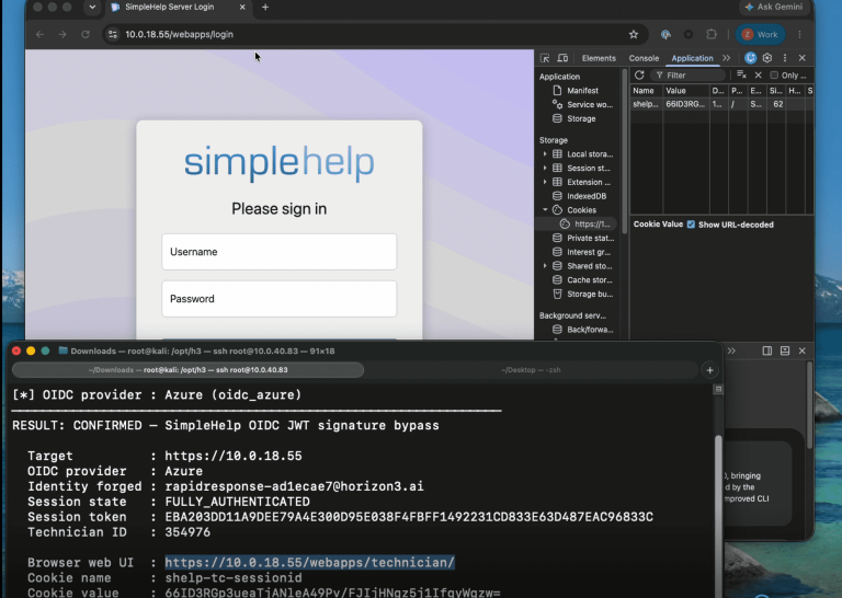 SimpleHelp authentication bypass, OIDC authentication flow