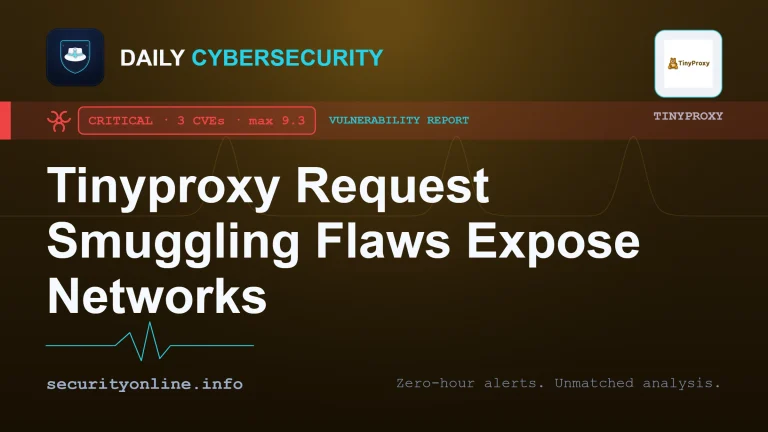 Tinyproxy request smuggling diagram showing CVE-2026-54388 vulnerabilities