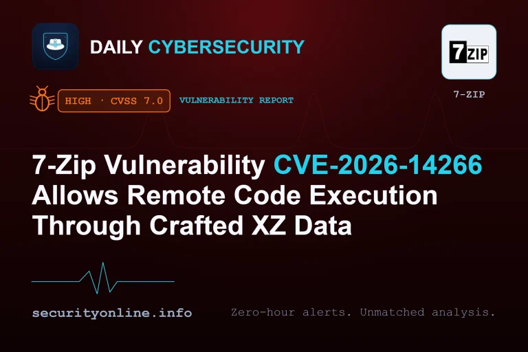 7-Zip vulnerability CVE-2026-14266 XZ decompression heap buffer overflow remote code execution