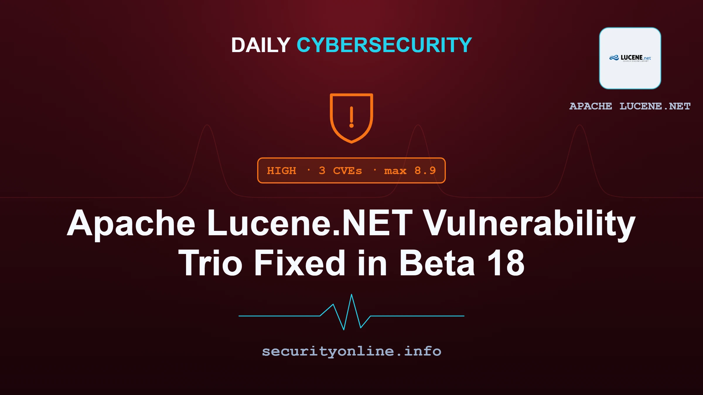 Apache Lucene.NET vulnerability advisory showing a Lucene.Net.Replicator path traversal risk