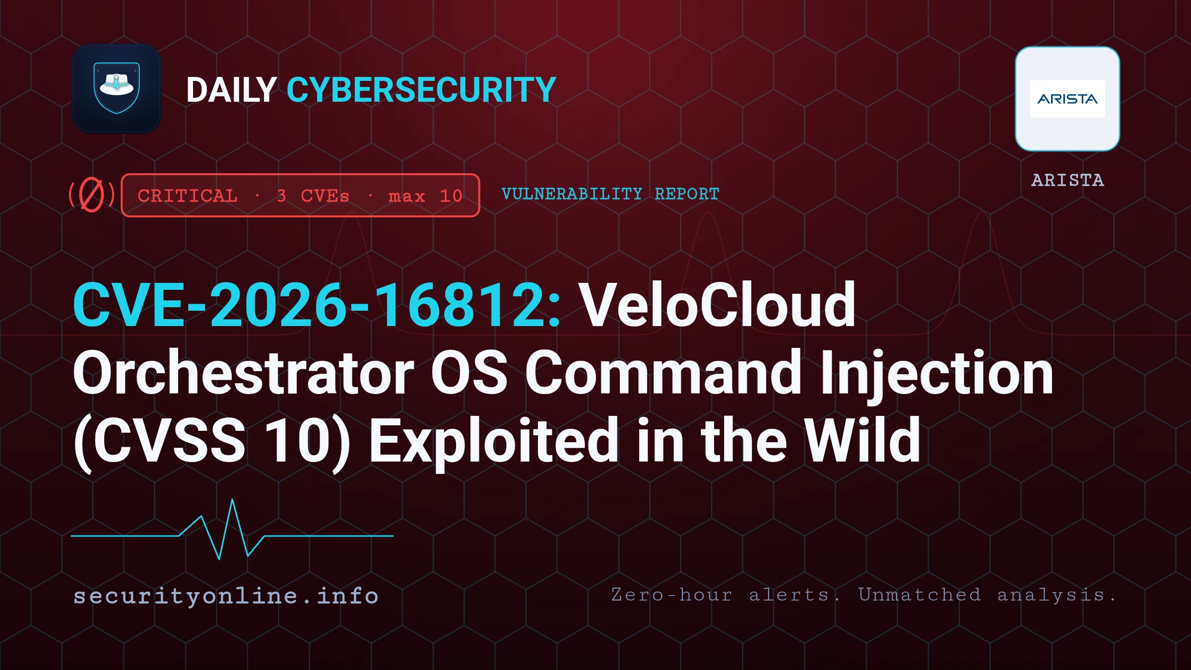 CVE-2026-16812 VeloCloud command injection exploited in the wild affecting VeloCloud Orchestrator